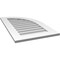 Ekena Millwork Quarter Round Top Right Surface Mount PVC Gable Vent w/ 3-1/2"W x 1"P Standard Frame, 20"W x 34"H GVPQR20X3401SN - alternate 2